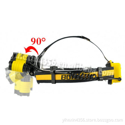 2017 Hot Sale Boruit RJ-3000 plus 5000 Lumens Super Bright T6 LED Headlamp With SOS Whistle